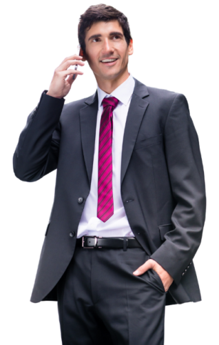 Consulente ambientale al telefono